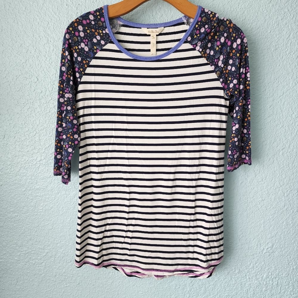Matilda jane NWOT 3/ sleeve print stripes blouse bundle - Picture 3 of 16